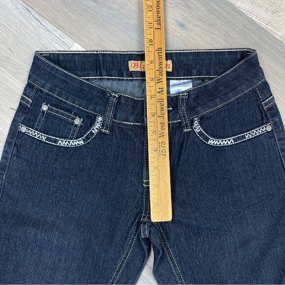 Blu Rein Rhinestone Embellished Low Rise Skinny Jeans Blue Juniors 5 - Picture 11 of 11